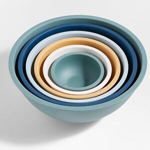 New! Crate&Barrel Aubin melamine colorful bowls, set of 6 mixing bowls